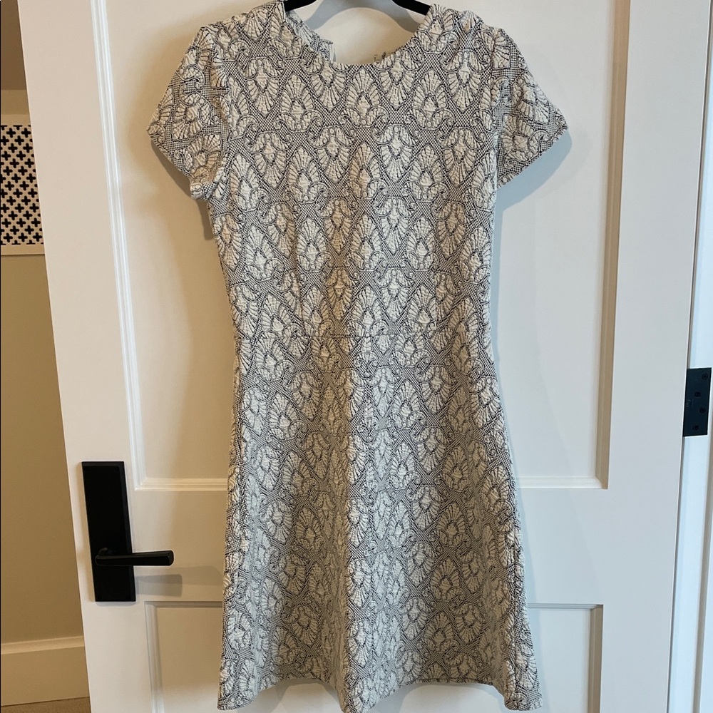 J. McLaughlin White and Gray Mini Dress